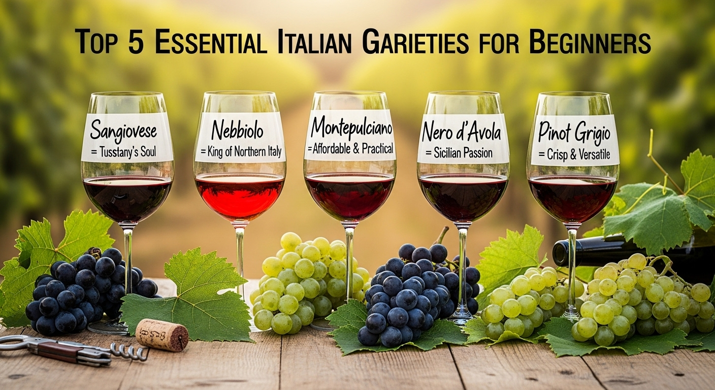 新手必懂的 5 大義大利葡萄品種｜Sangiovese、Nebbiolo、Pinot Grigio 