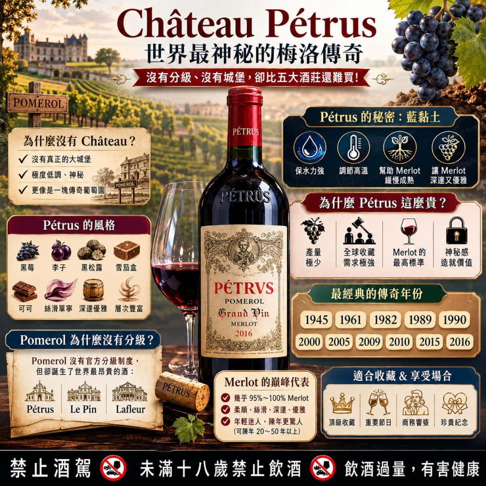 Château Pétrus：世界最神秘的梅洛傳奇，為什麼沒有分級卻比五大酒莊還貴？