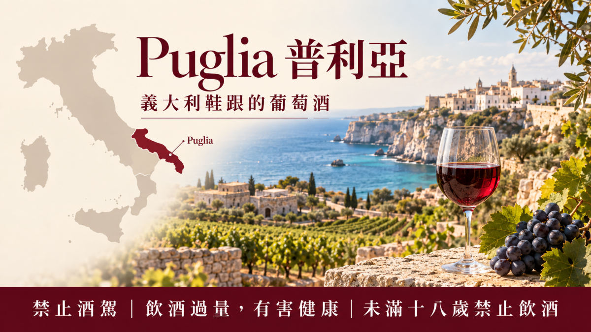 Puglia 普利亞葡萄酒入門｜產區位置、葡萄特色與賣場紅酒推薦