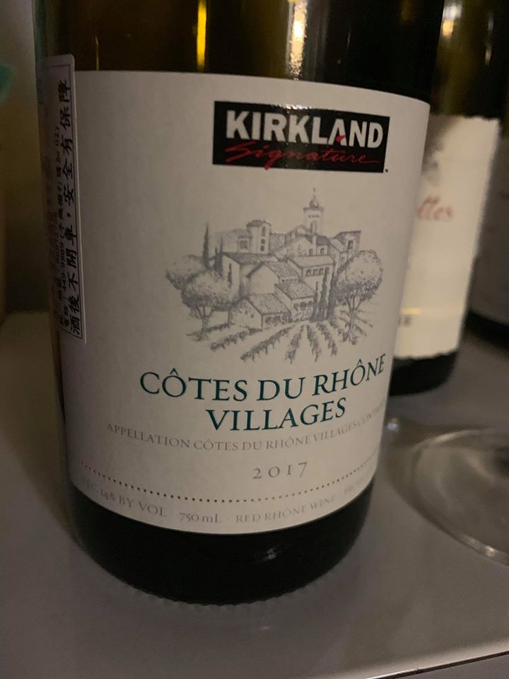 Kirkland Costco Cotes du Rhône villages 2017